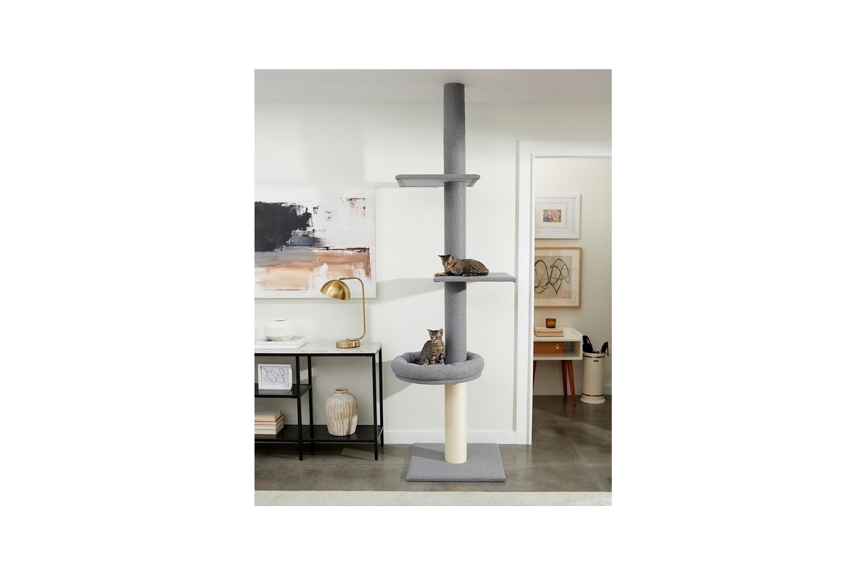 Frisco 88 to 106in 3 Level Floor to Ceiling Heavy Duty Cat Tower Let