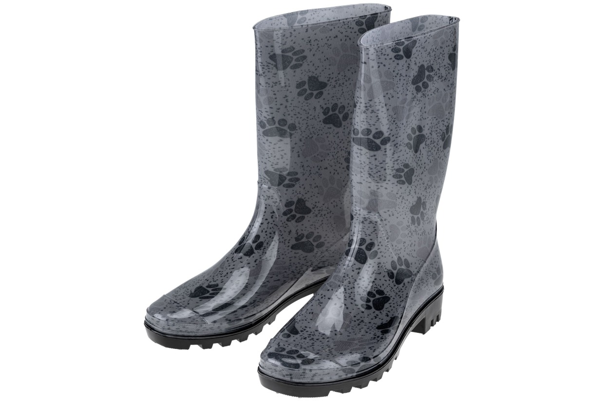 womens paw print rain boots