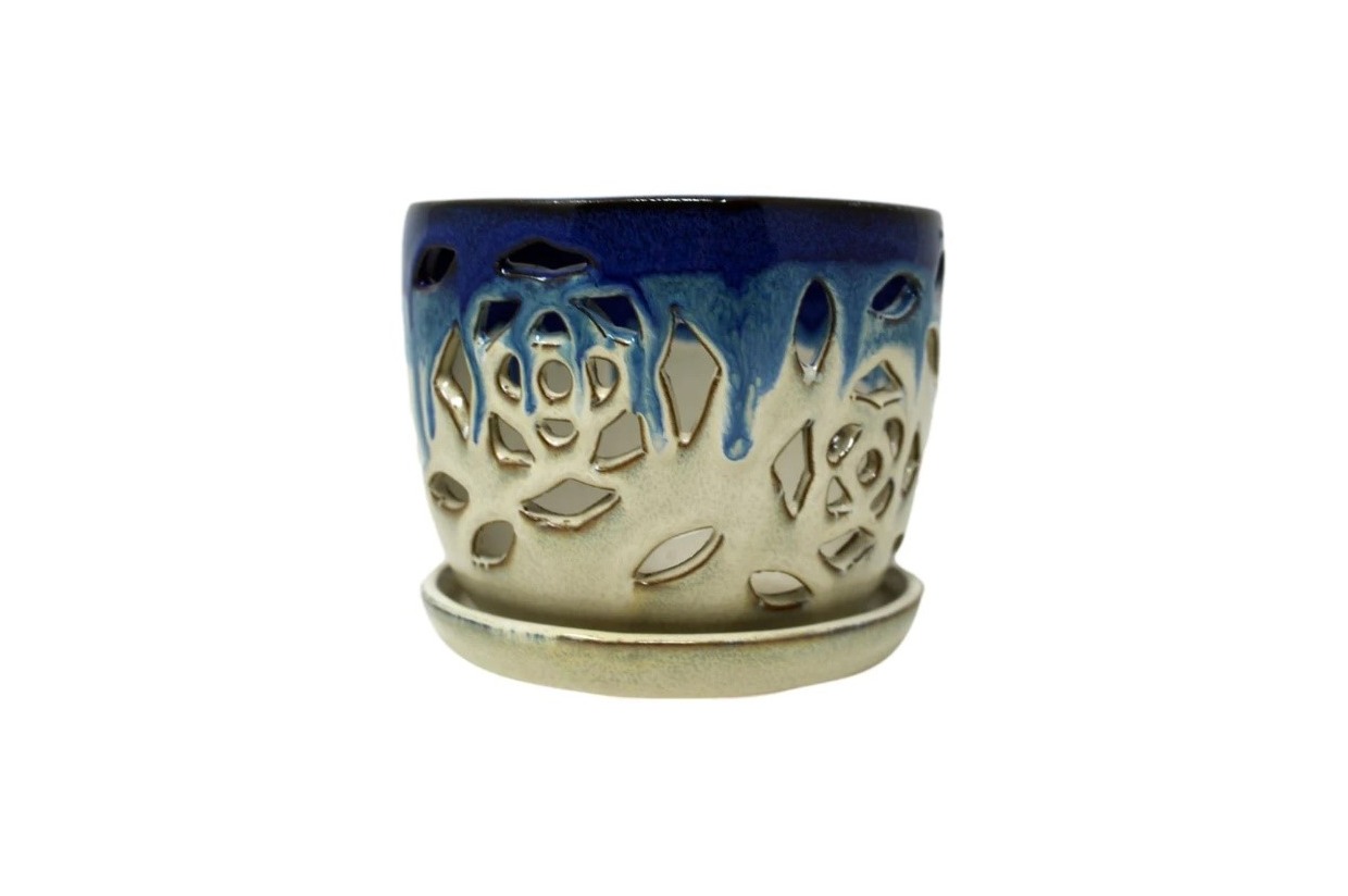 5" Ceramic Floral Cutout Orchid Pot: your choice of color  AOS Fall 2022  Auction  AOS | BetterWorld