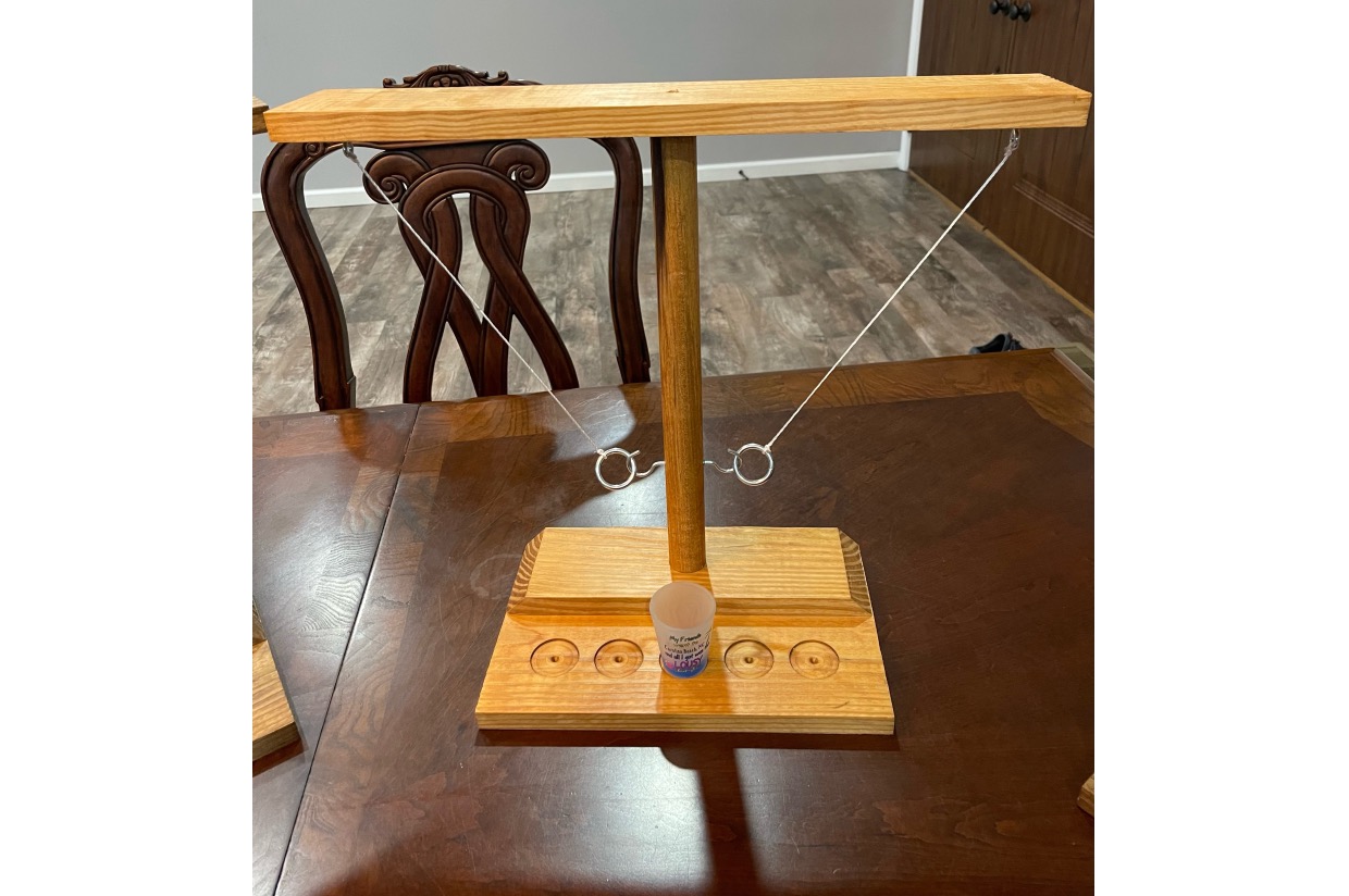 Tabletop Ring Toss Game 2022 Merry and Bright Gala St. Paul