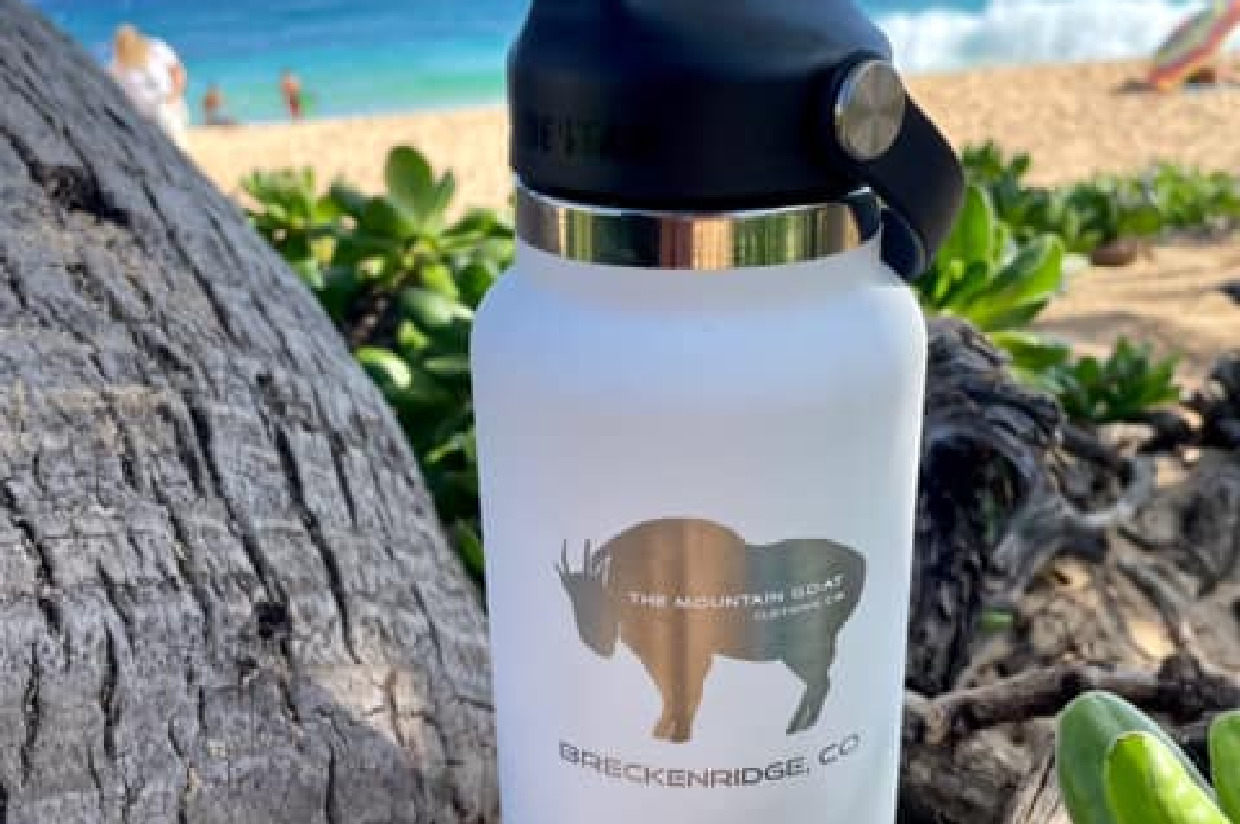 32oz HyrdoFlask from The Mountain Goat Clothing Co Eat, Ski and Be