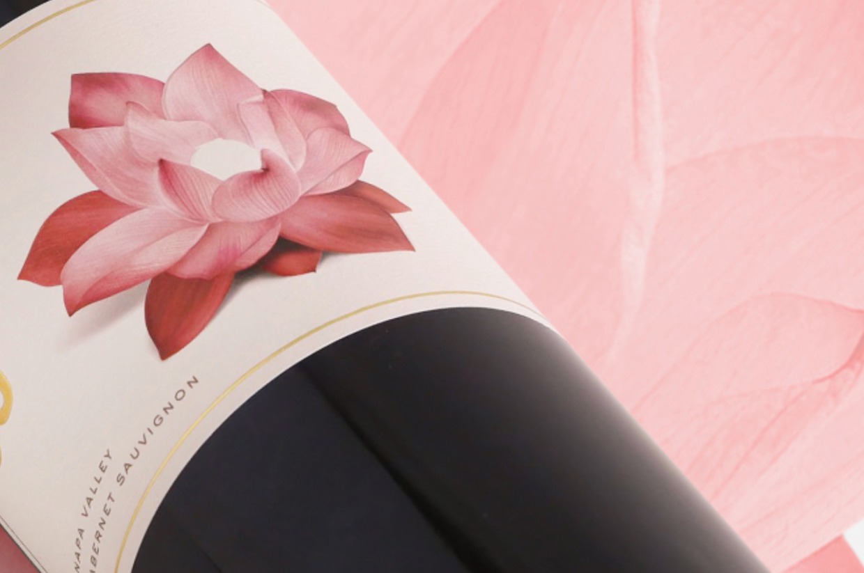 Bottle of Napa wine photo