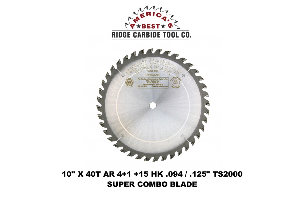 NEW Ridge Carbide Super Combo Table Saw Blade Texas Furniture Makers