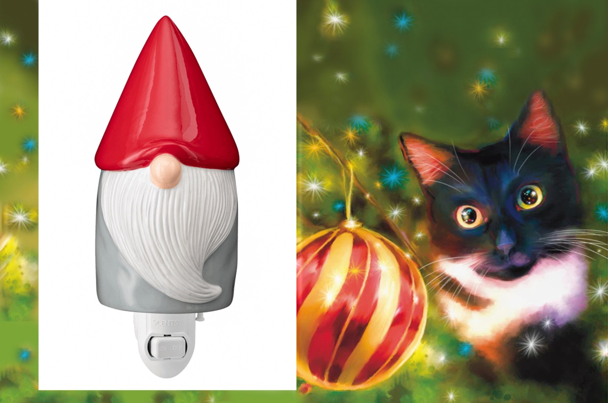 Scentsy Gnome Mini Scentsy Warmer For the Cats' Sake Winter Auction