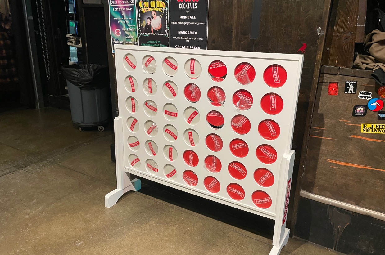 Smirnoff Connect Four Lawn Game — Iron Bartender 2025 Online Auction ...