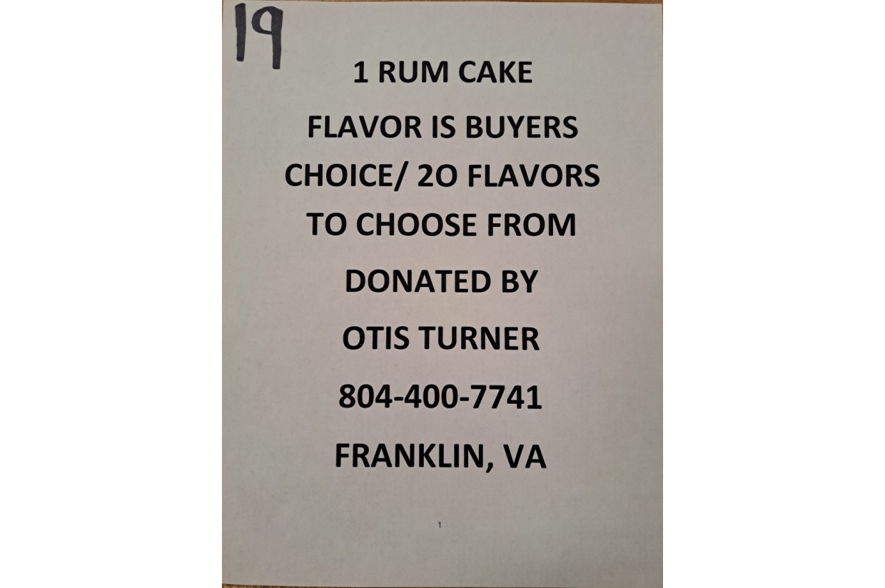 019 1 Rum Cake Flavor is buyers choice (by Otis Turner) Newsoms