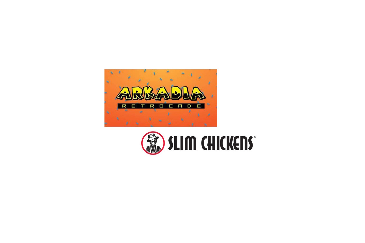 Slim Chickens 50 Gift Card & Arkadia Retrocade 10 Entry Passes 50