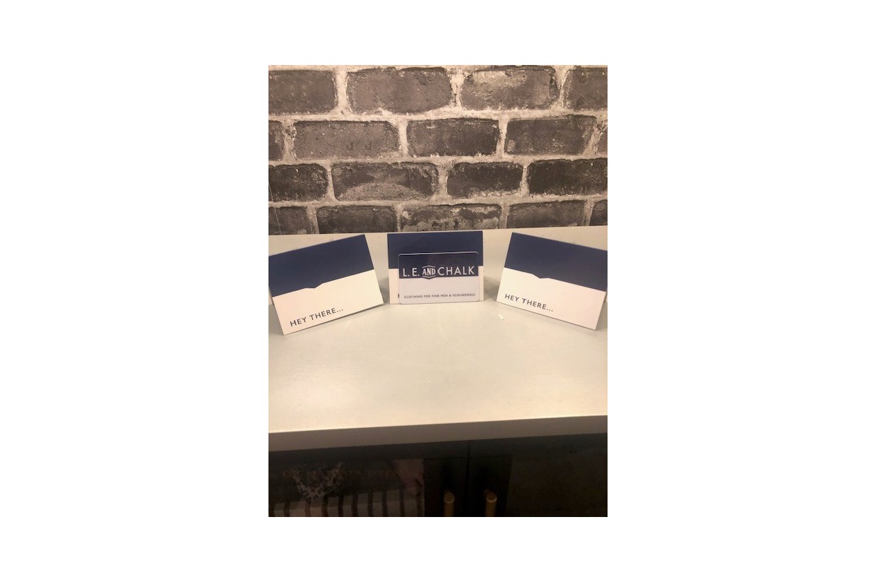 L.E. Chalk Men's Clothing Store Gift Certificates 229 Roy's Kids