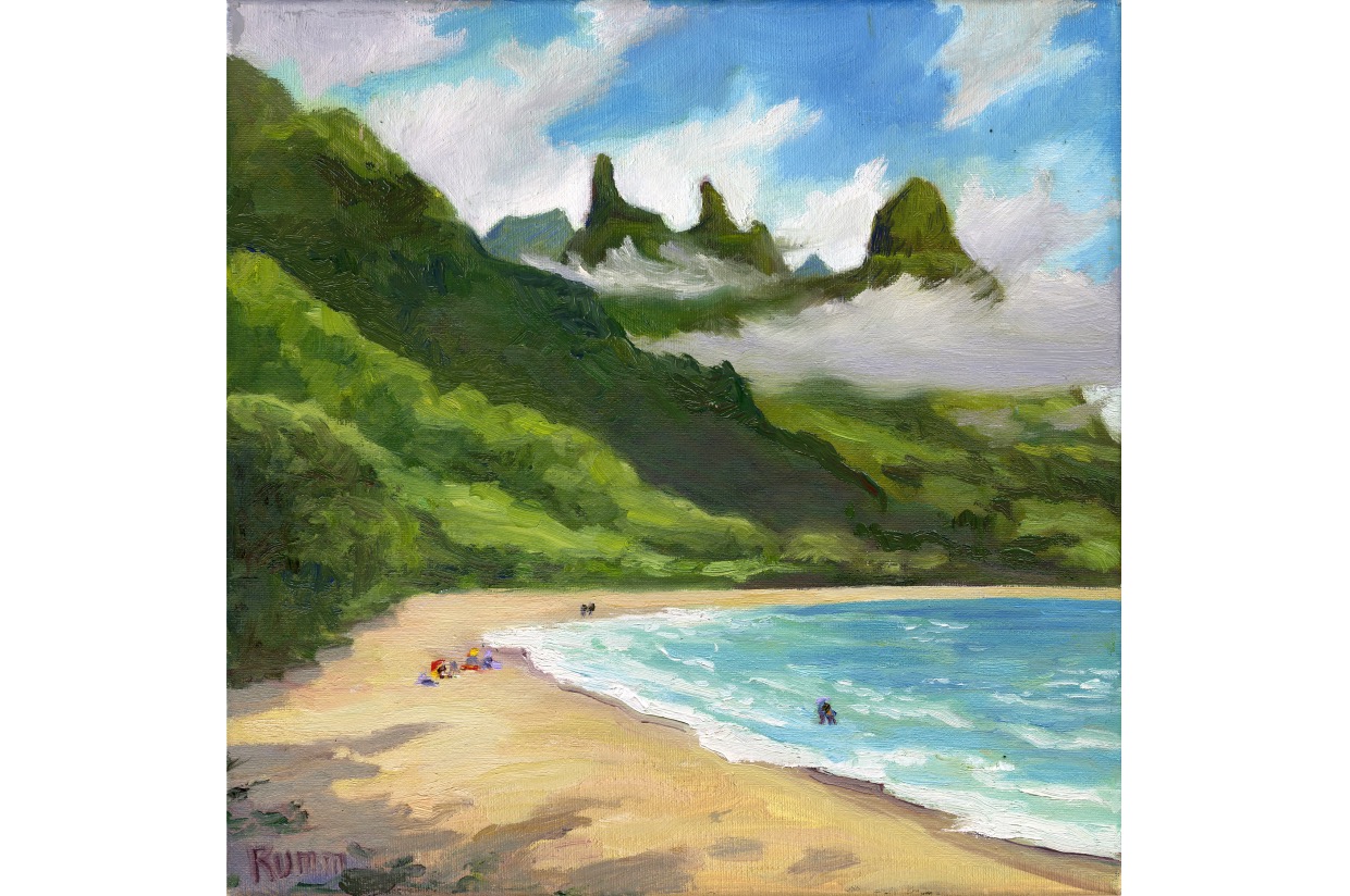Memories of Kauai Tunnel Beach - Faith Rumm — Gallery Ekolu — Artists ...