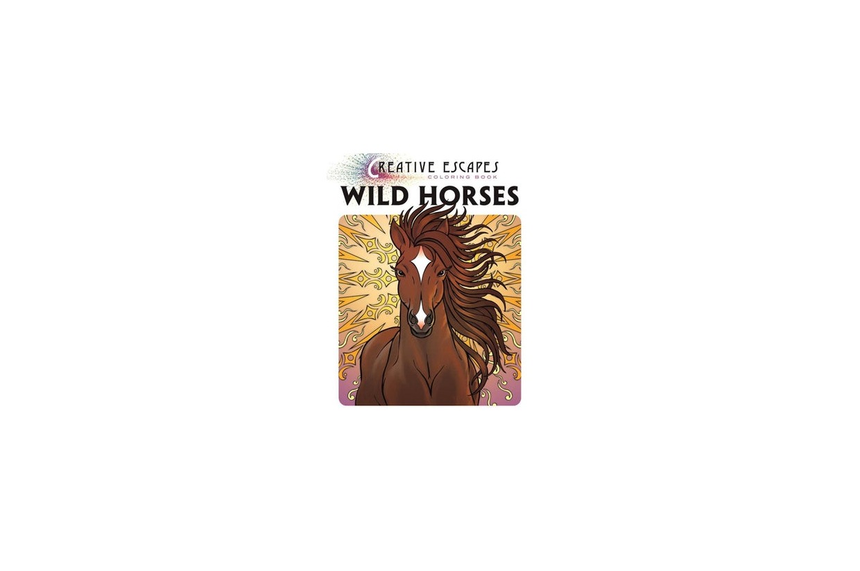 Creative Escapes Wild Horses Adult Coloring Book 2024 Fall Silent