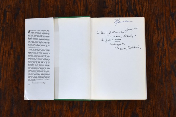 First Edition of Rothbard's Man, Economy, and State | 2023 Supporters ...