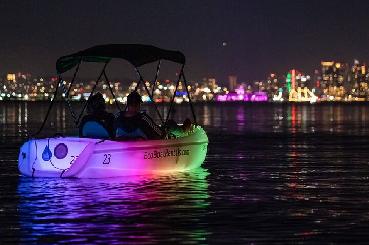 Glow Boat Experience in San Diego Bay 2024 LCC Barn Bash Online