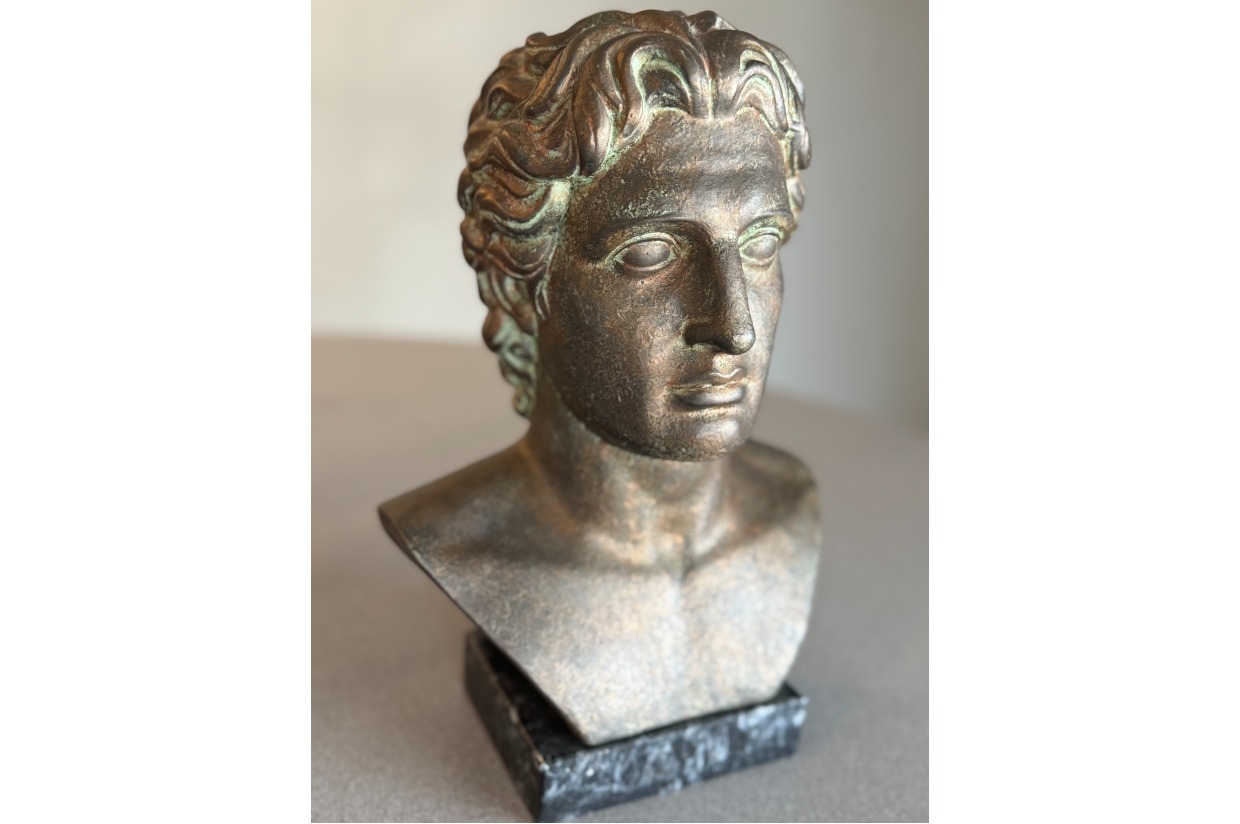 Alexander the Great Bronze Bust on Marble Base Trivia Night 2024