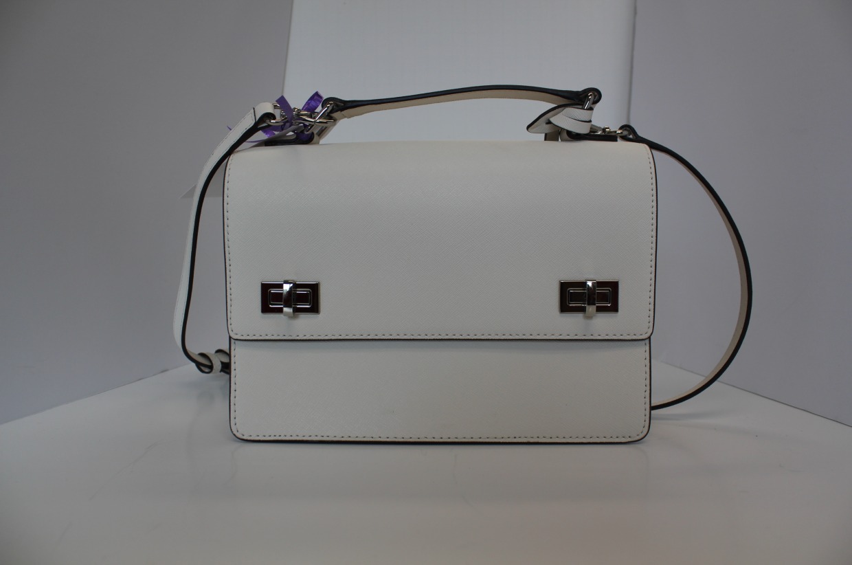 103 Cream Henri Bendel Satchel silver accents | Power of the  display picture 1