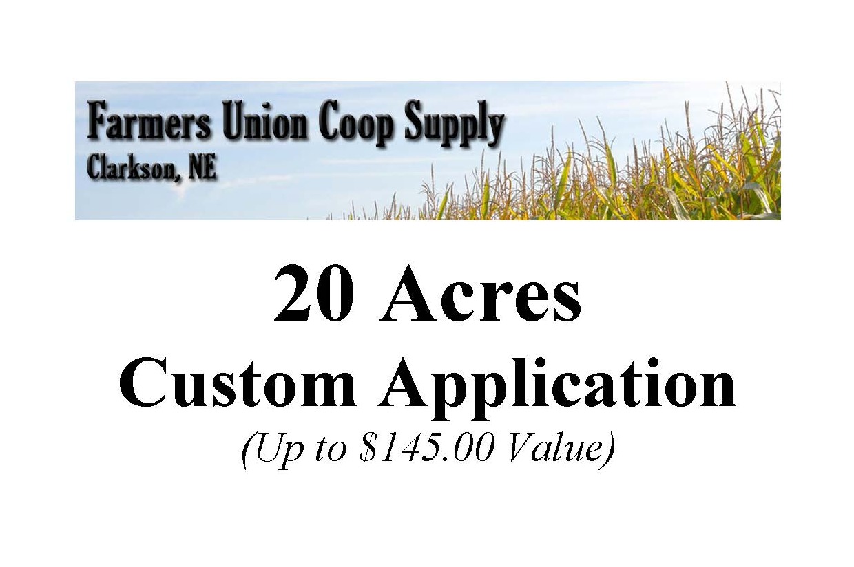 Farmers Union Coop 20 Acres Custom Application Online Auction St