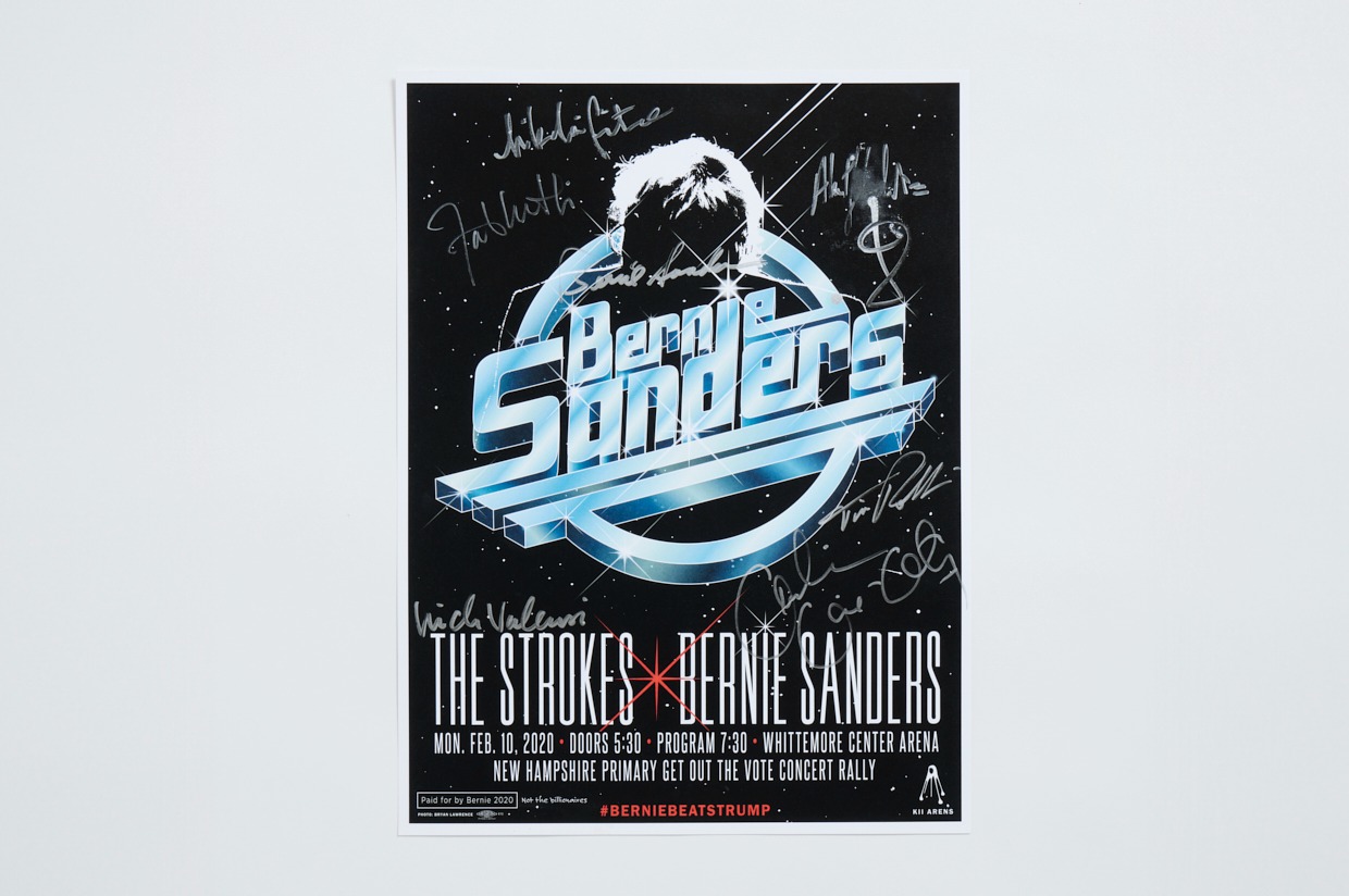 Bernie Sanders Signing Stuff The Strokes for Bernie Sanders’ Rally New Hampshire - signed by Bernie ...
