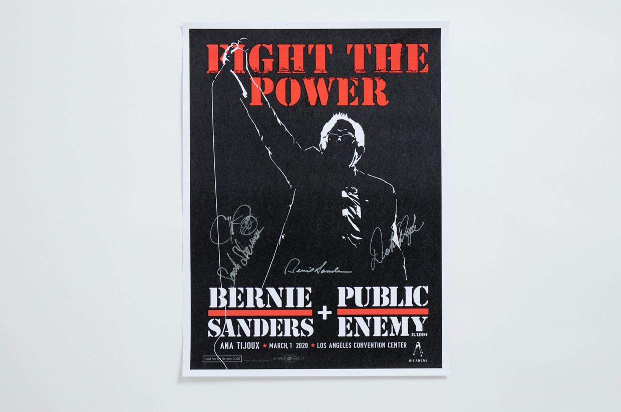 Public Enemy for Bernie Sanders - Signed by Bernie, Chuck D, Sarah