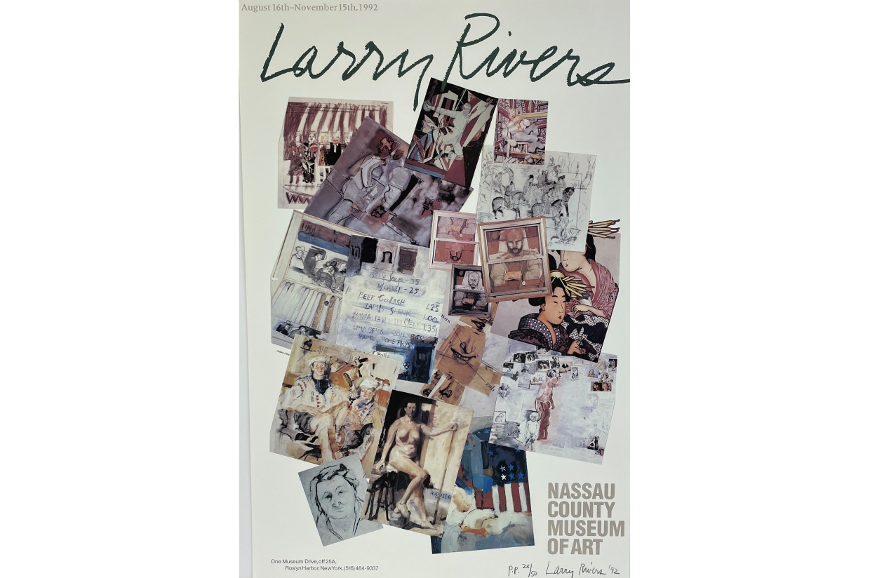 Larry Rivers Poster Exhibition Poster for Larry Rivers at the Nassau County Museum of Art ...