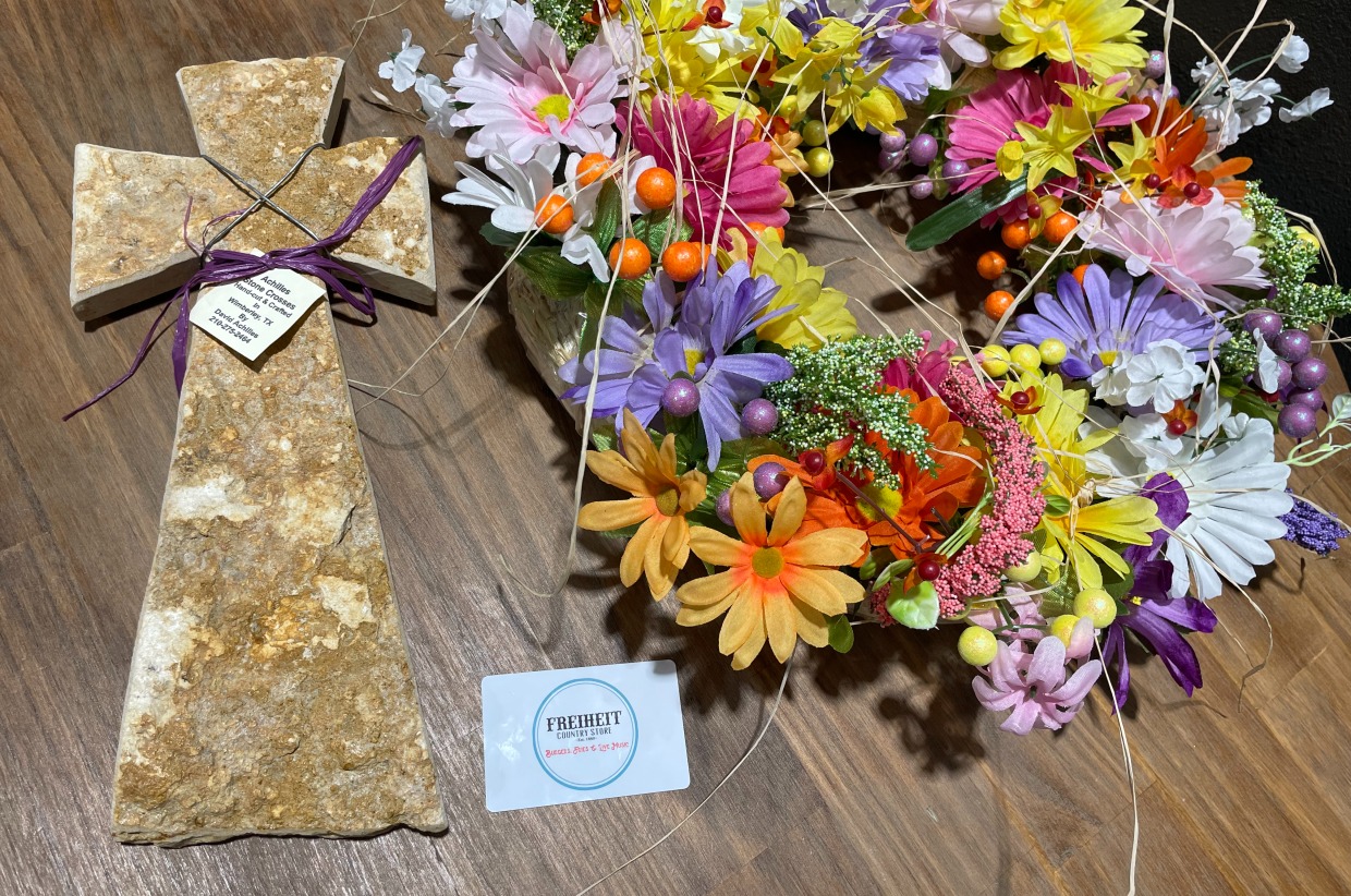 50 Freiheit Gift Card + Stone Cross + Spring Wreath Axe of Kindness