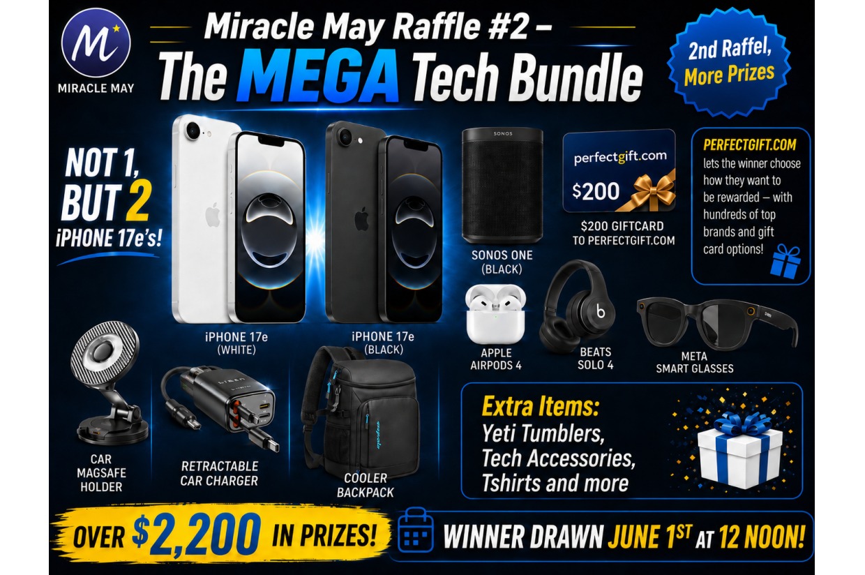May Raffle Miracle May Raffle #2 β The MEGA Tech Bundle β Robins Financial Credit ...
