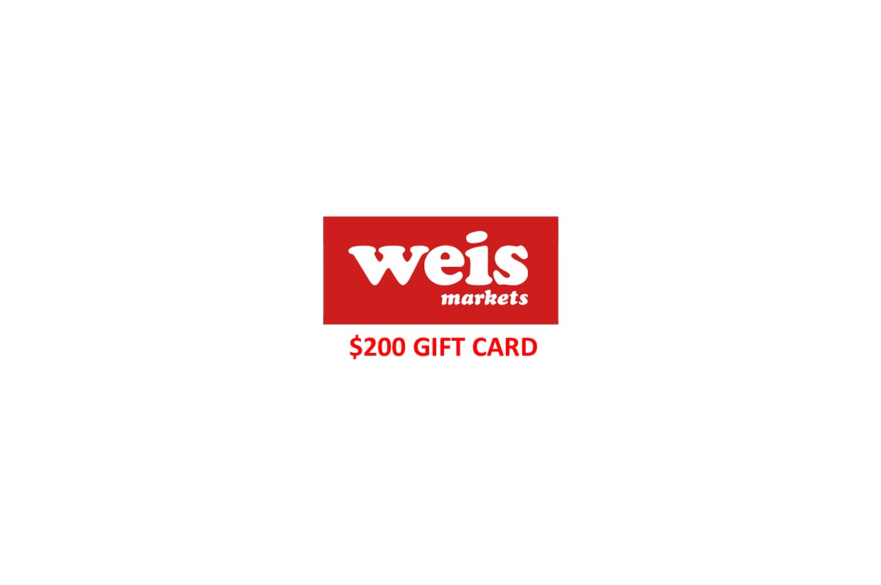 200 WEIS MARKET GIFT CARD (2 100 cards) giveaway supporting Mount