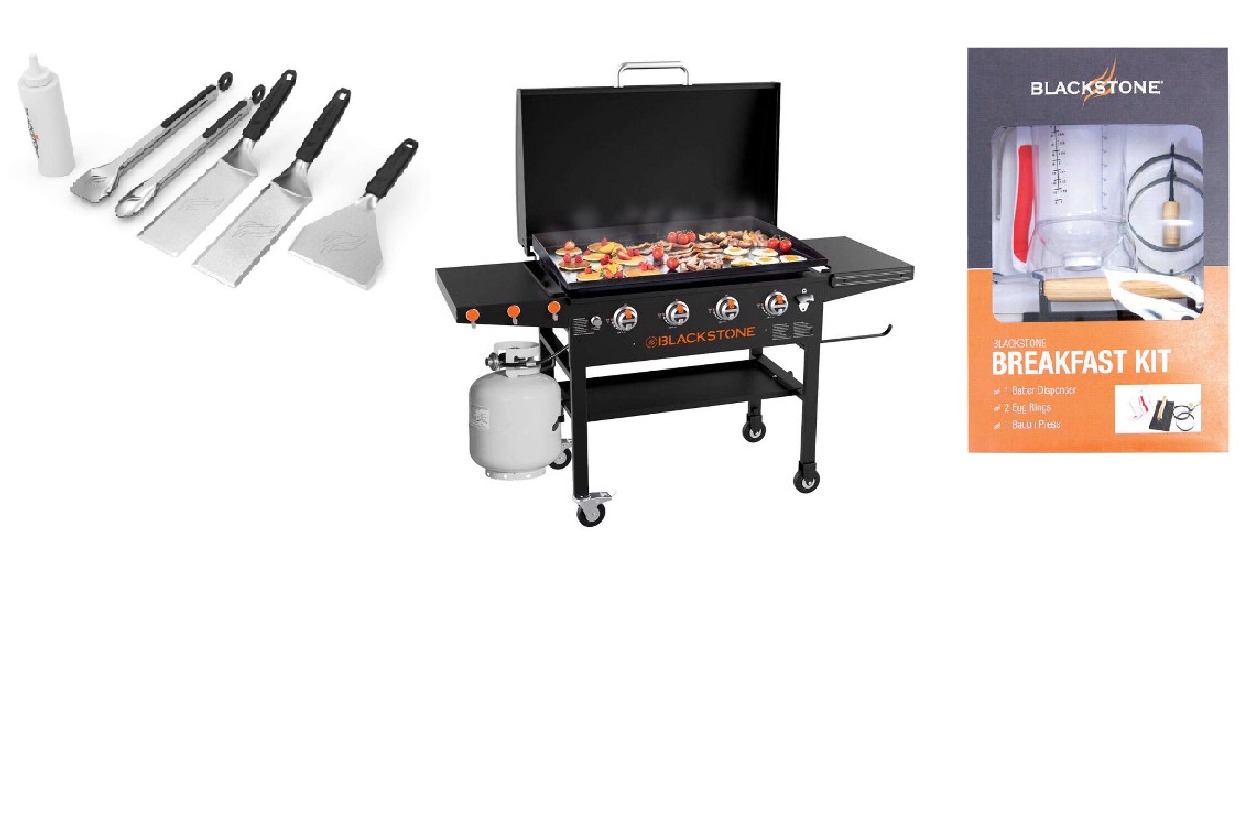 Blackstone 4 Burner Griddle W/ Hood, 6PC Set & Breakfast Kit giveaway